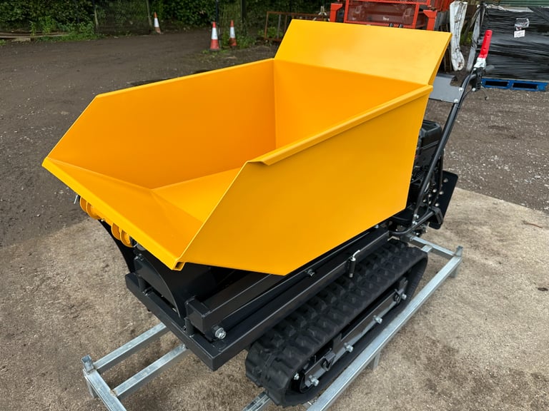Brand New 500KG Petrol High Tip Track Dumper barrow  *VIDEO * Key Start 