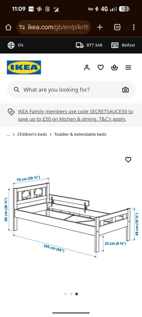 IKEA Kritter toddler bed