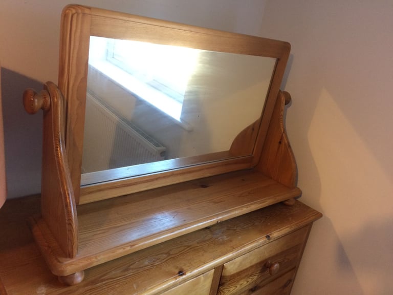 Mirror table top tilting 50x80cm large