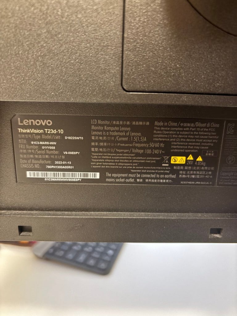 Lenovo ThinkVision monitor 22.5''
