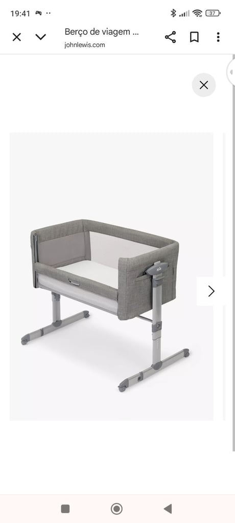 Joie Roomie Glide Bedside Crib - Hazy Gray