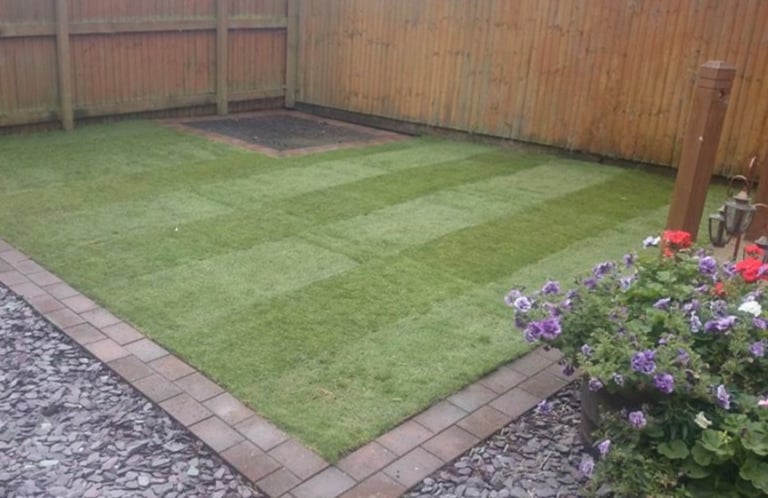 image for 074.07845495 Driveway services patios landscaping artificial grass Indian sandstone Resin 