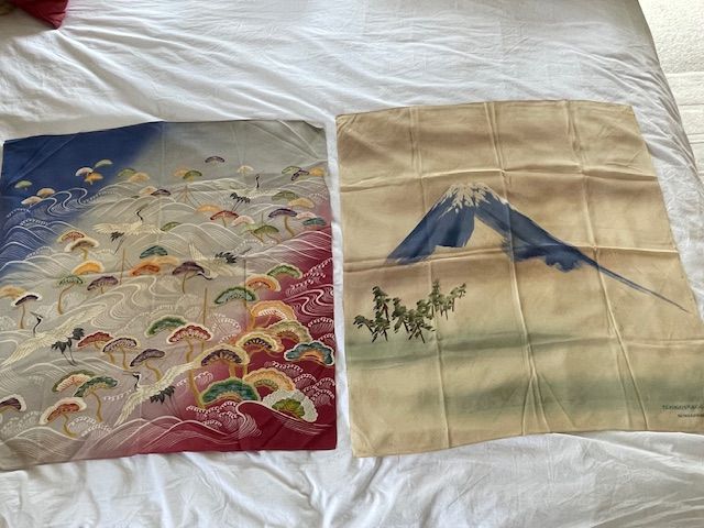 image for Vintage Singapore Echigoya Silk Scarves