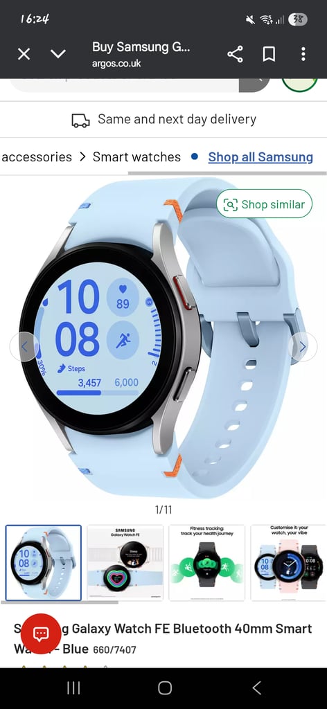 Samsung Galaxy Watch FE 40mm Fitness Tracking Smart Watch