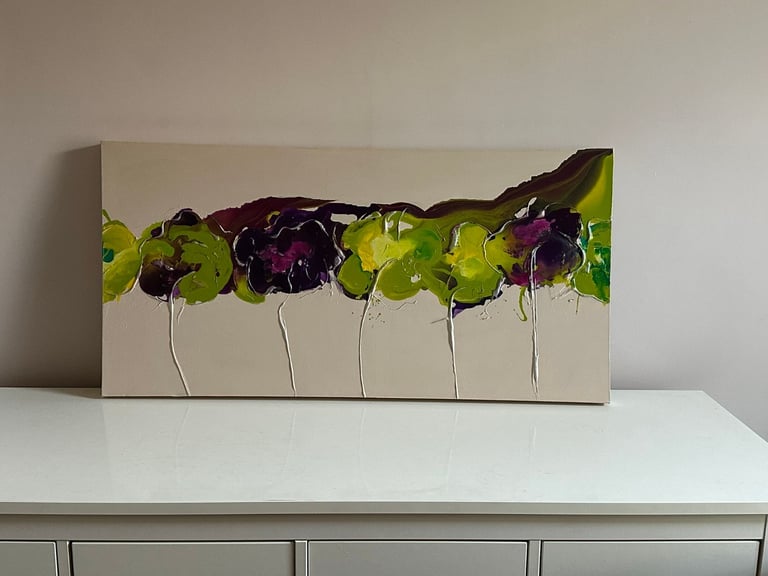 Caroline Ashwood - Original Abstract Flowers Wall Art