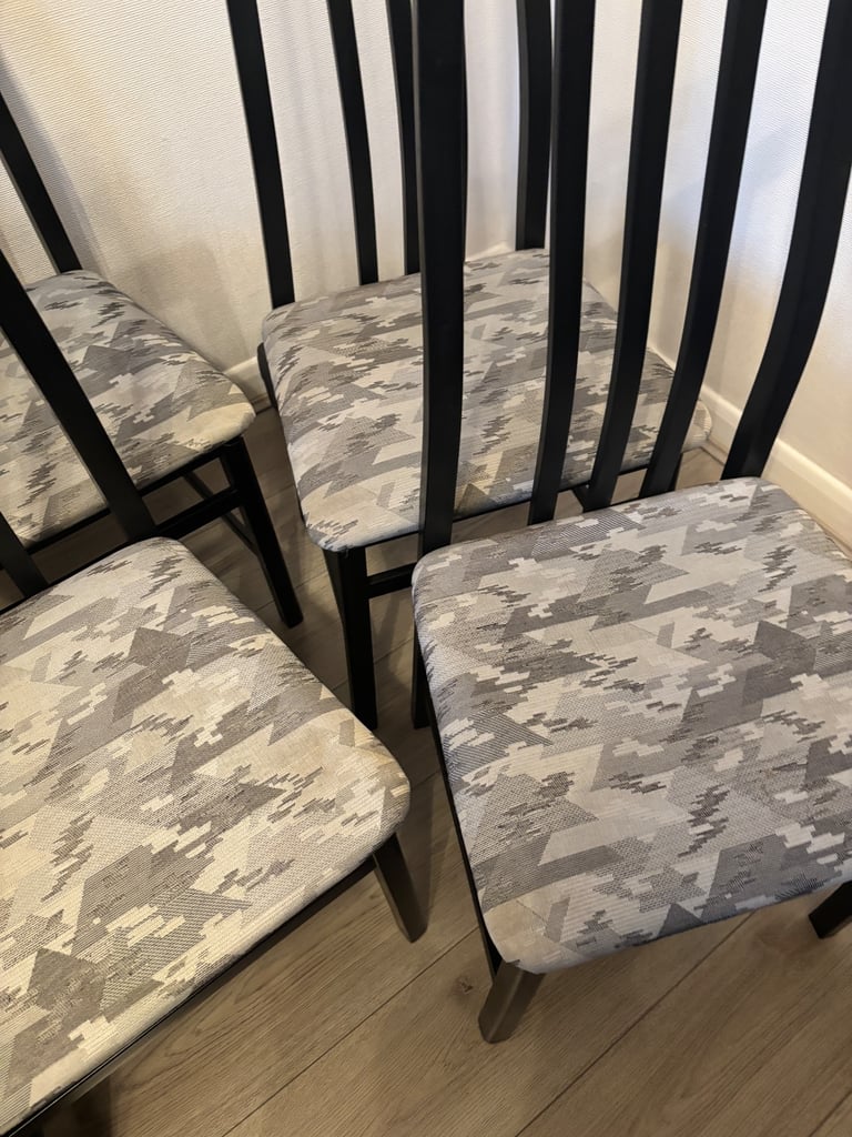 Set of four dining chairs