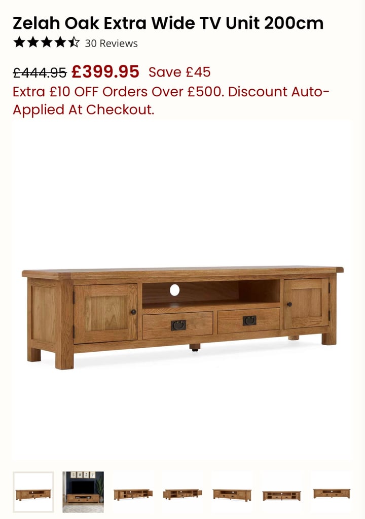 TV Unit - Solid Oak 