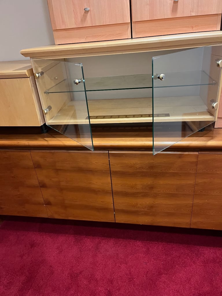 Glass fronted TV cabinet 