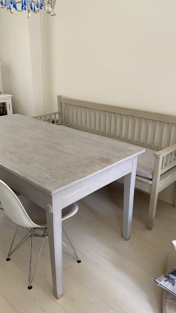 Rustic Dining Table and Bench Set