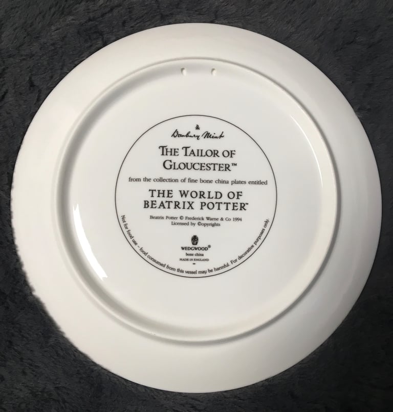 Wedgwood/Danbury mint ‘The world of Beatrix potter’ plate collection  