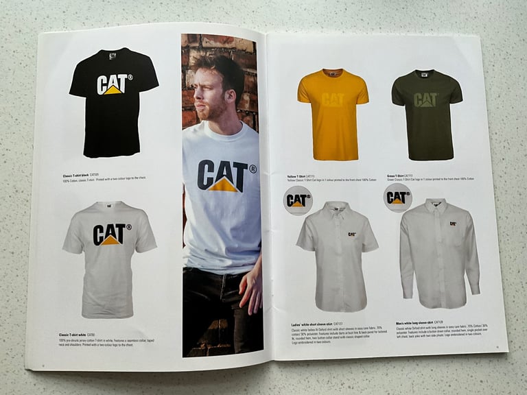 CAT Caterpillar Finning Brand Addition Merchandise Catalogue 2017, Clothes, Watches, Bags, Footwear