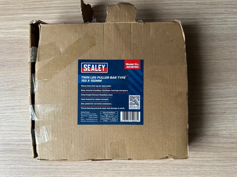 image for Sealey AK46150 Twin Leg Puller Bar Type 150 x 150mm