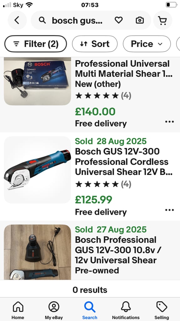 Bosch  GUS300 12v cordless shear 
