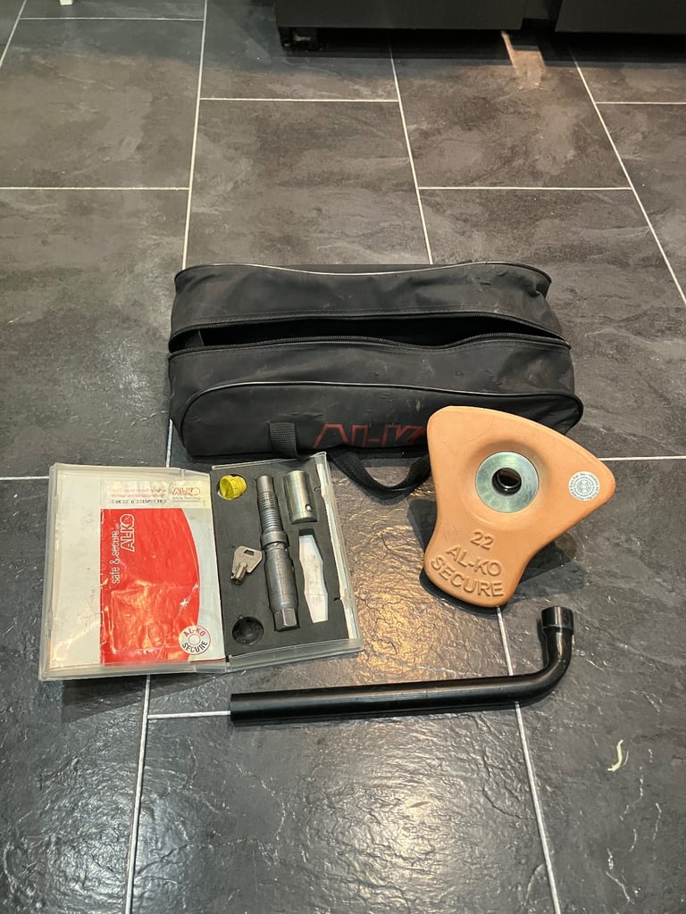 image for Al-Ko / Alko Secure No. 22 - Complete Caravan Wheel Lock Set 