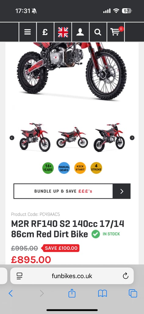 M2R S2 140cc pitbike 