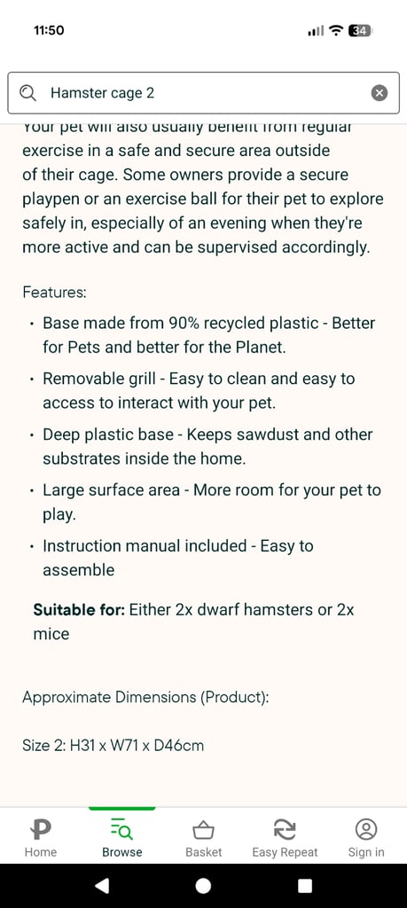 Hamster / mouse cage NEW