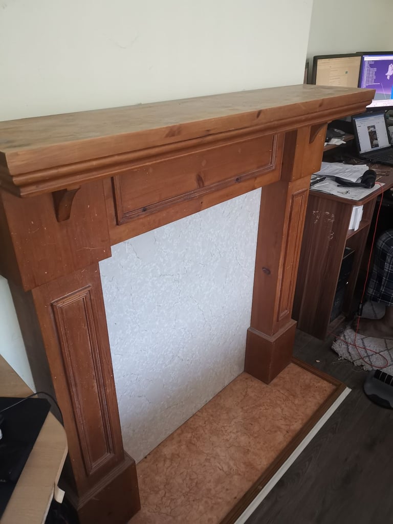 Wooden fireplace surround