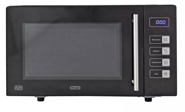 De'Longhi AM823MI6-P00F Flatbed Microwave Oven 23L 800W - Black