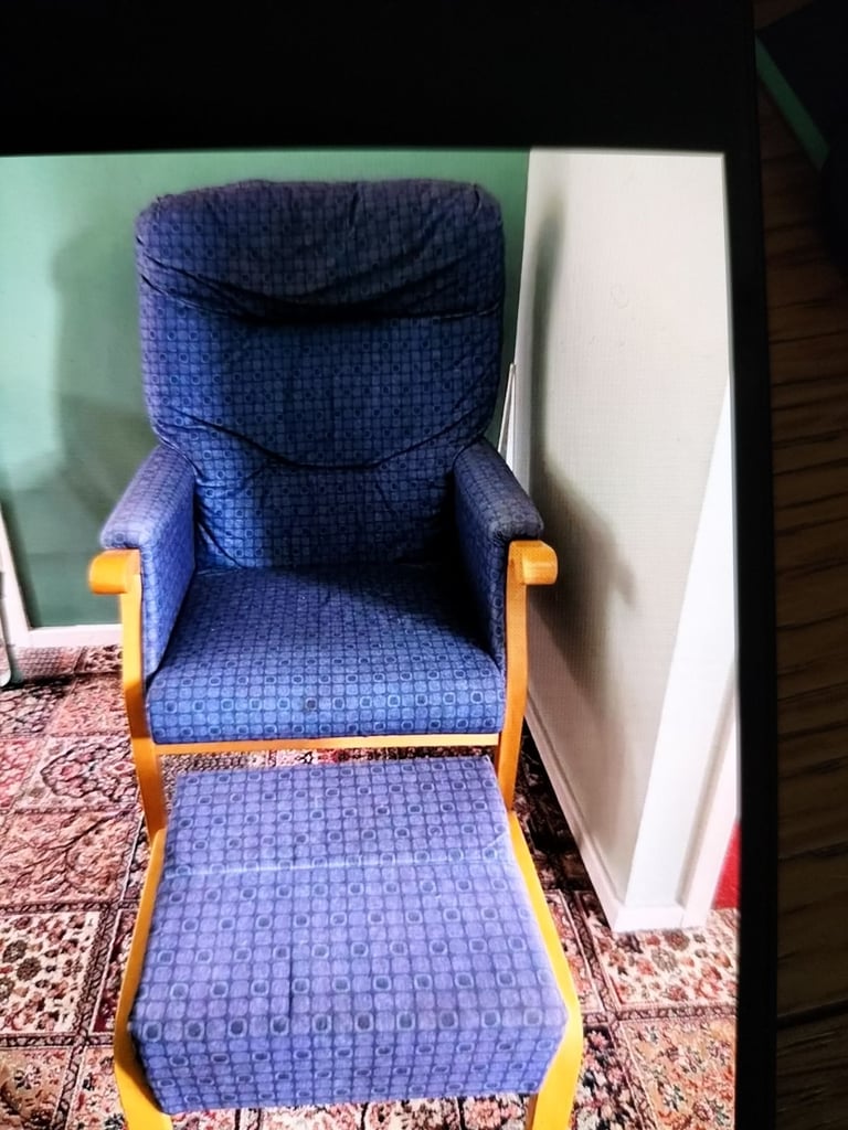 image for Armchair with footstool 