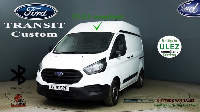 2020 Ford Transit Custom 2.0 EcoBlue 105ps High Roof Leader Van NO VAT PANEL VAN Diesel Manual