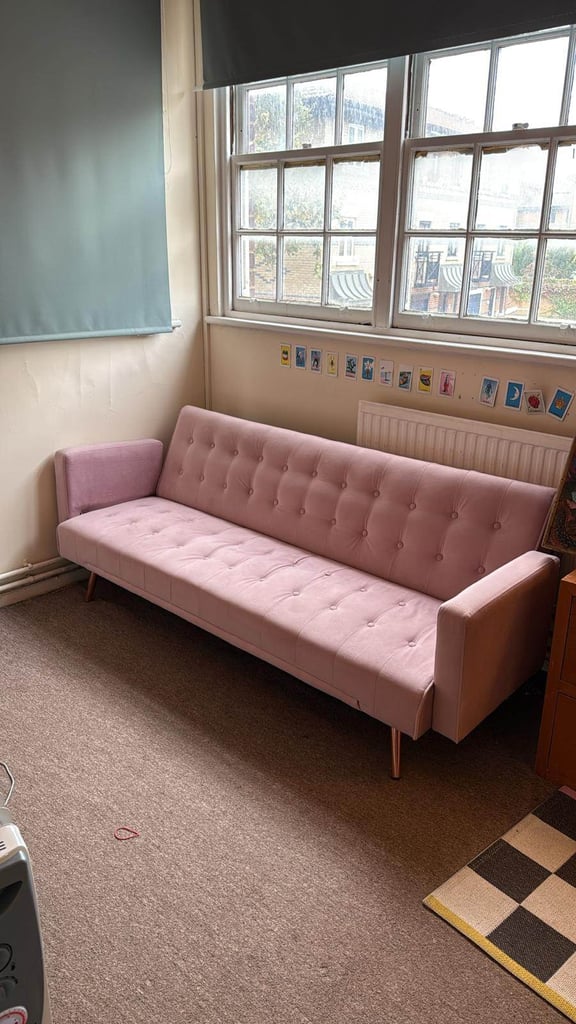 Pink Velvet Sofa