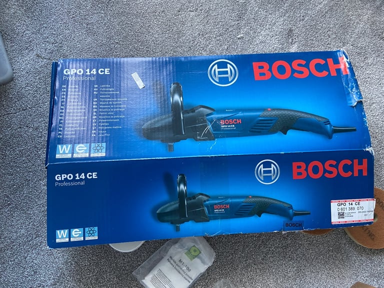 image for Bosch GPO 14 CE worktop polisher + pads and powders