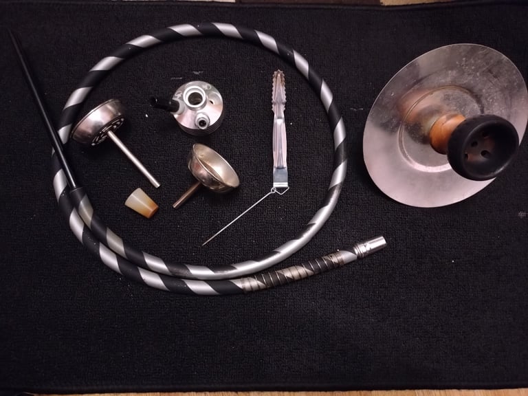 Shisha Hookah Pipe Parts Spares - Silicone Hose, Clay Bowl, Tongs, Chimney, Charcoal