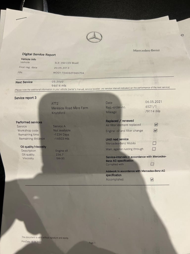2013 Mercedes-Benz SLK 2.1 SLK250 CDI BlueEfficiency AMG Sport G-Tronic+ Euro 5 (s/s) 2dr CONVERT...