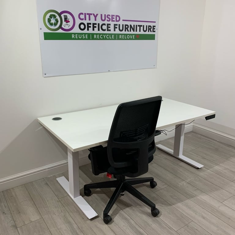 Used Office Furniture! ♻️ Pro Electric Sit-Stand Desk, Dual Motor, Memory Settings