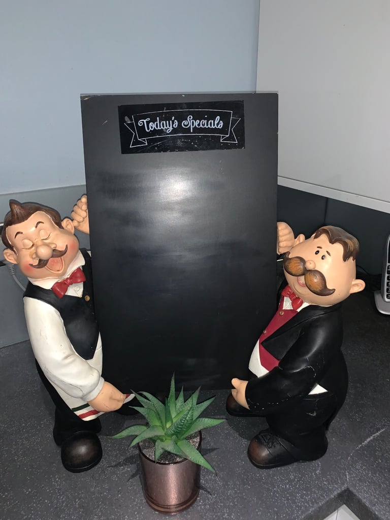 image for Perfect for a restaurant or pub two waiters holding the specials menu