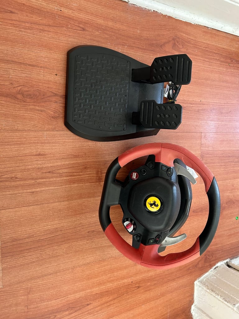 image for Xbox one & pc  - Thrustmaster Ferrari 458 spider steering wheel and pedals