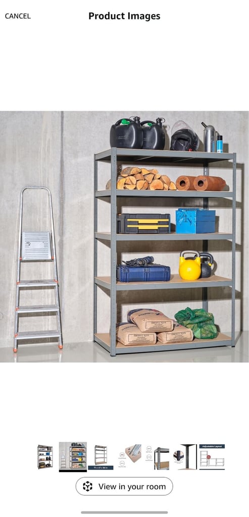 G-Rack Garage Shelving Unit: 180cm x 120cm x 45cm |