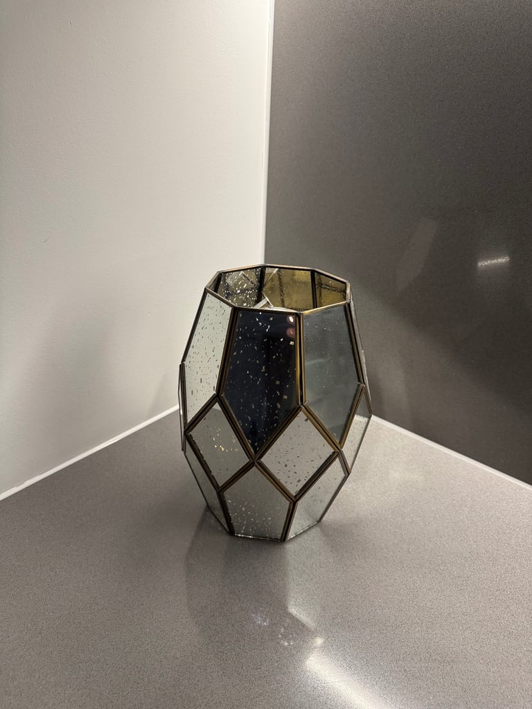 John Lewis Romy Mirrored Glass Lampshade 