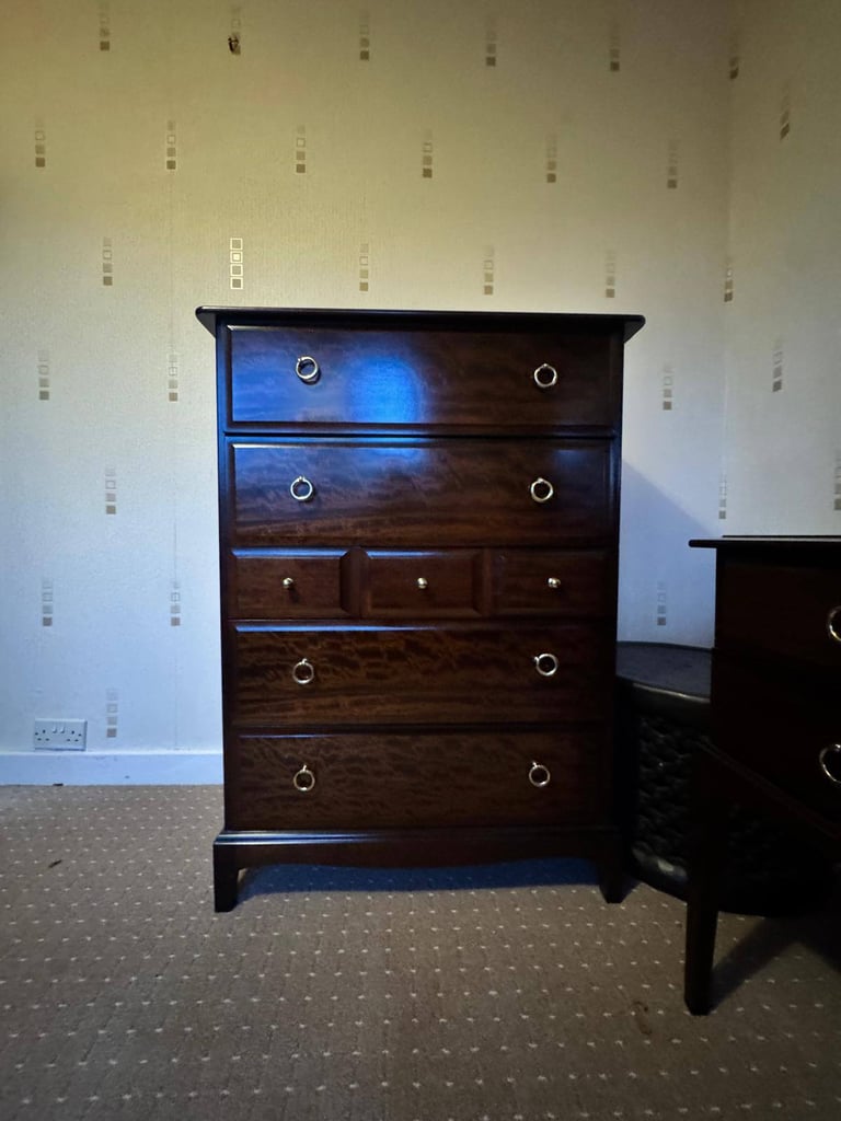 Vintage wardrobe, drawers and dresser set