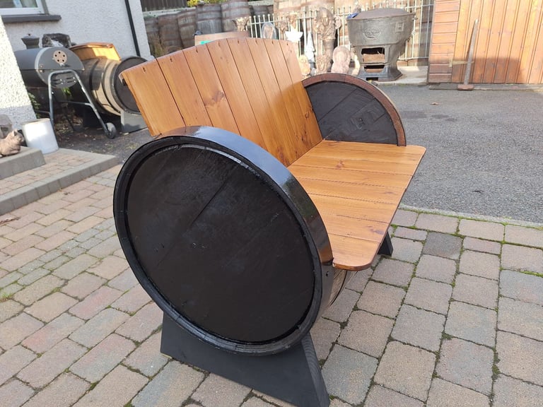 Oak barrel garden furniture for garden patio bar mancave 