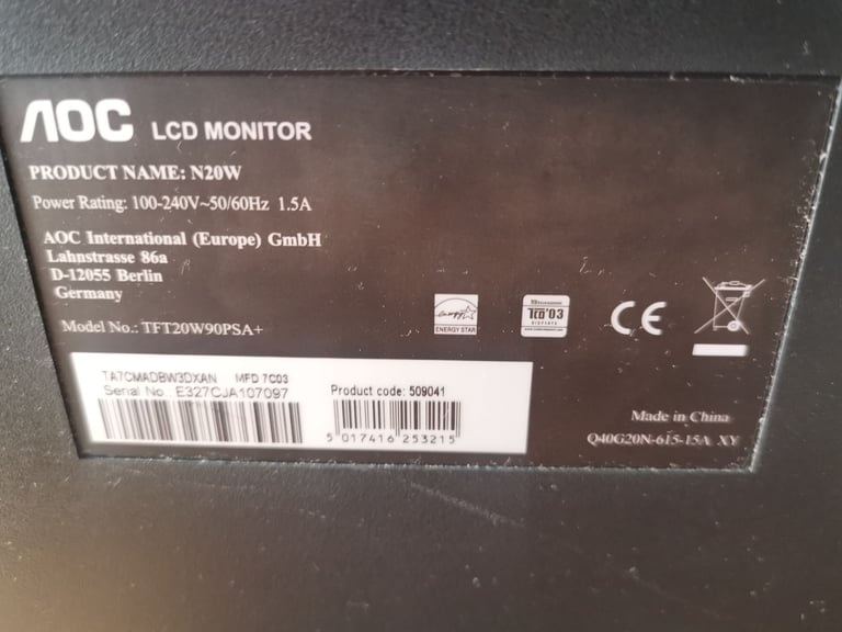 AOC PC Monitor 16' 