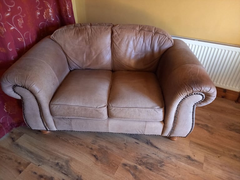 Nubuck Leather Sofas x2 by Thomas Lloyd  - Delivery Maybe Possible