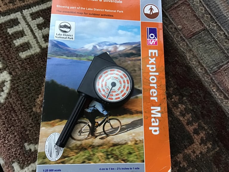 Silva map measure distance with magnifying glass