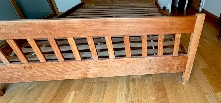 Habitat Oak King Size bed frame (solid wood) circa early 90s