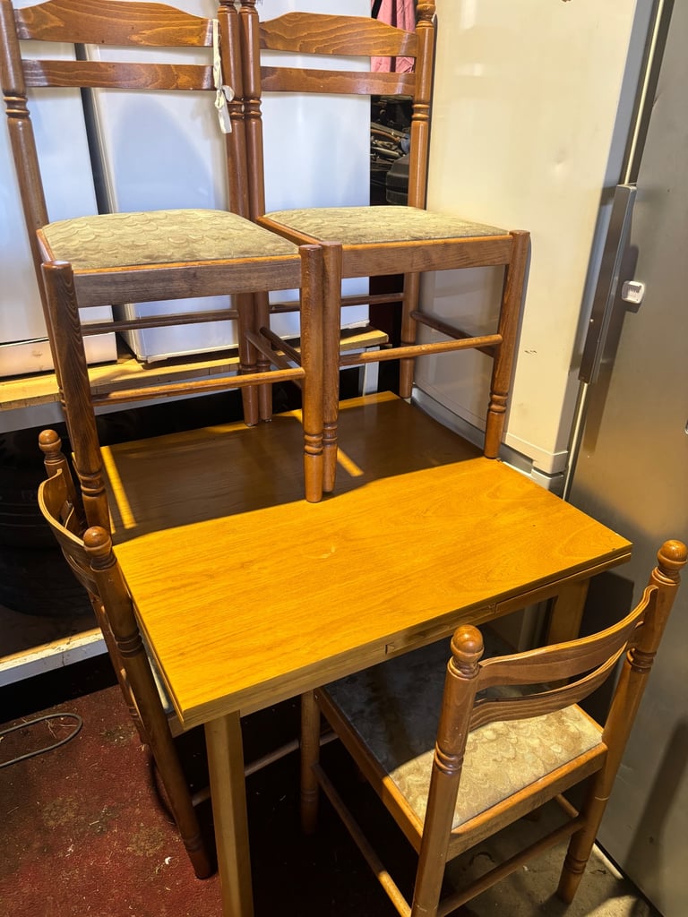 image for Wood table and Chair
