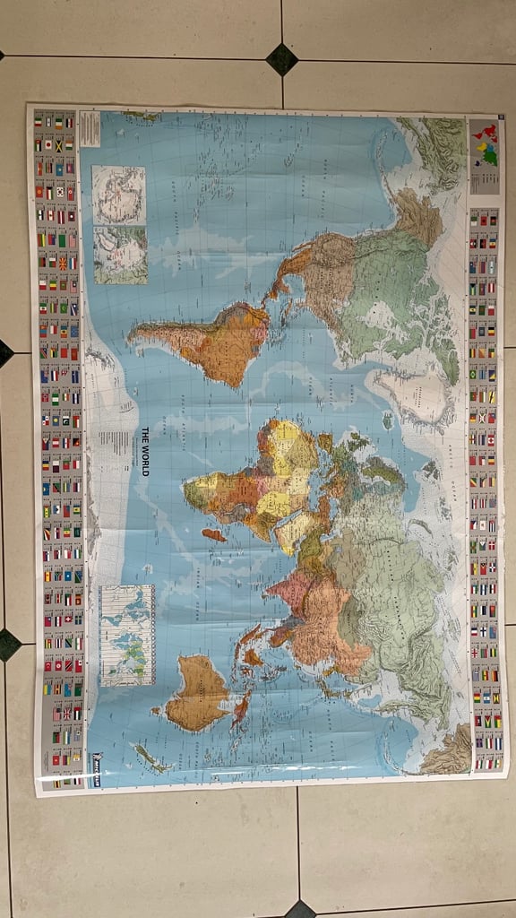 image for Laminated World Map Poster