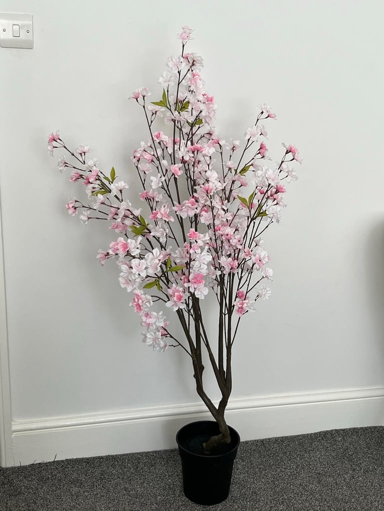 Artificial cherry blossom potted plant