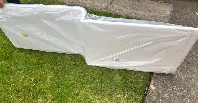 image for L shape white bath panel 