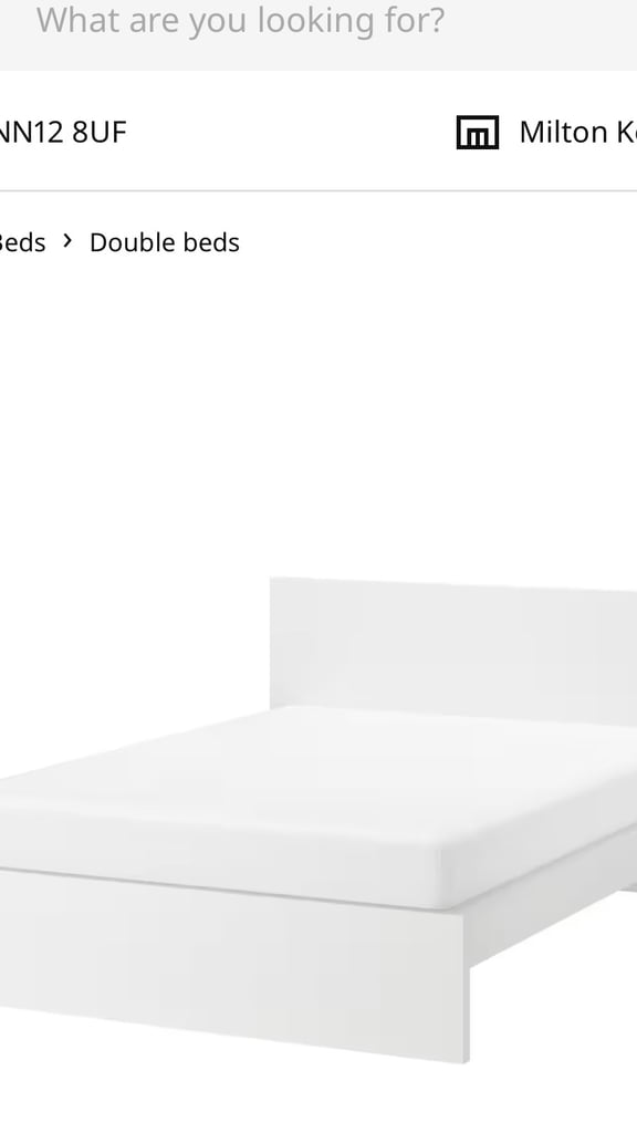 Double ikea bed frame and mattress 
