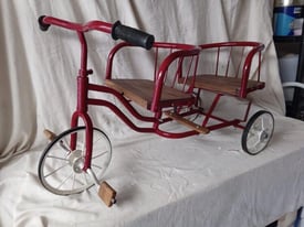  CHILDS ANTIQUE 2 SEAT TRICYCLE