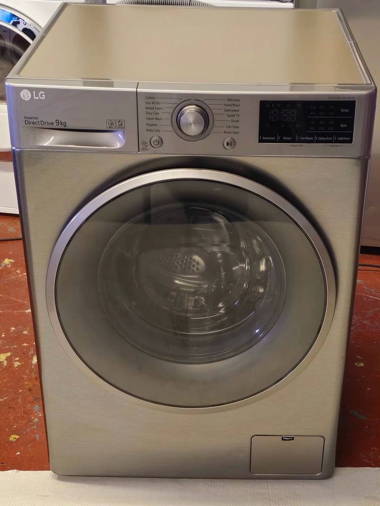 Lg 9kg direct drive washing machine in grey colour 