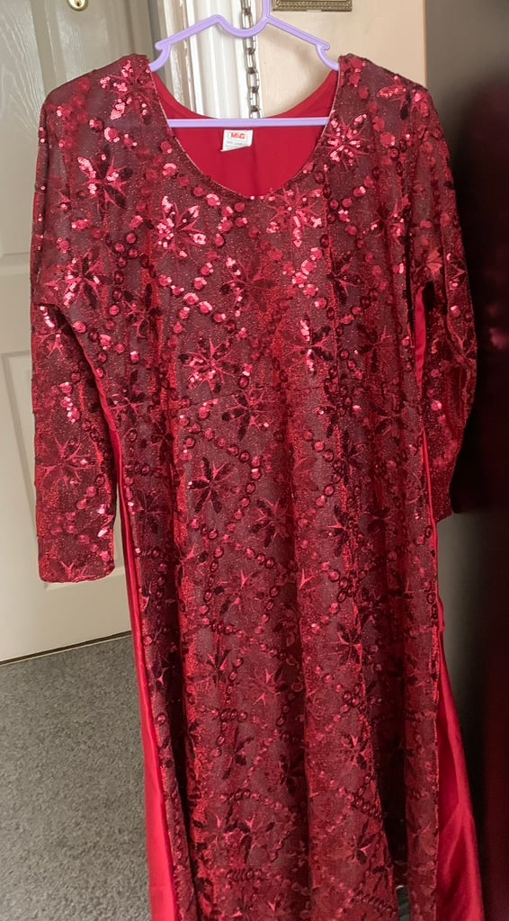 image for Red sequence maxi dress