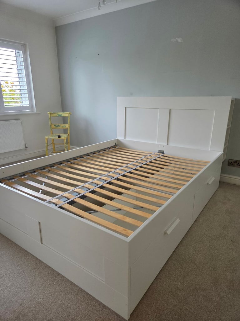 image for Ikea Brimnes King Size 5 ft Bed Base - Great Storage