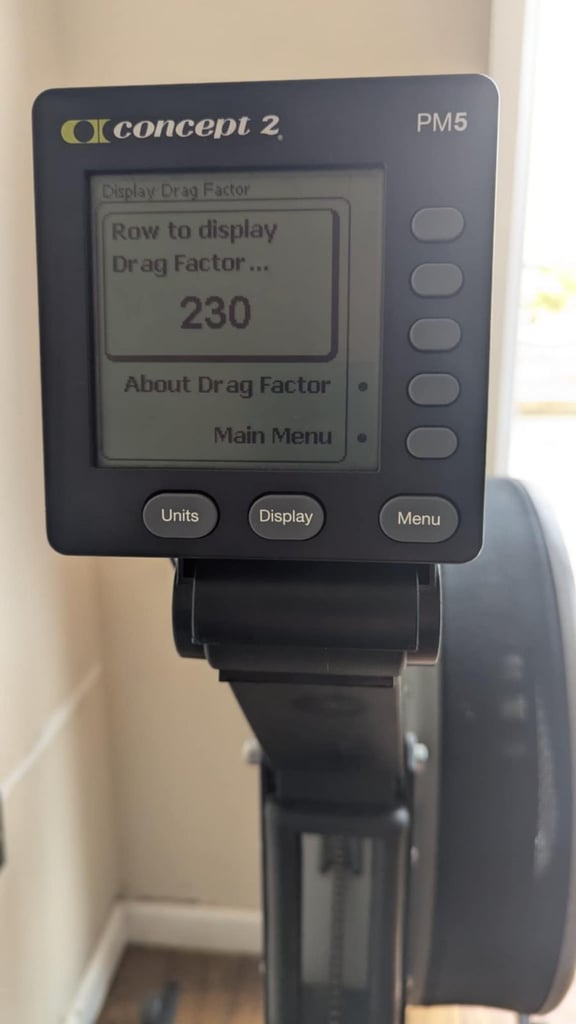 Concept 2 rowing machine with PM5 Monitor