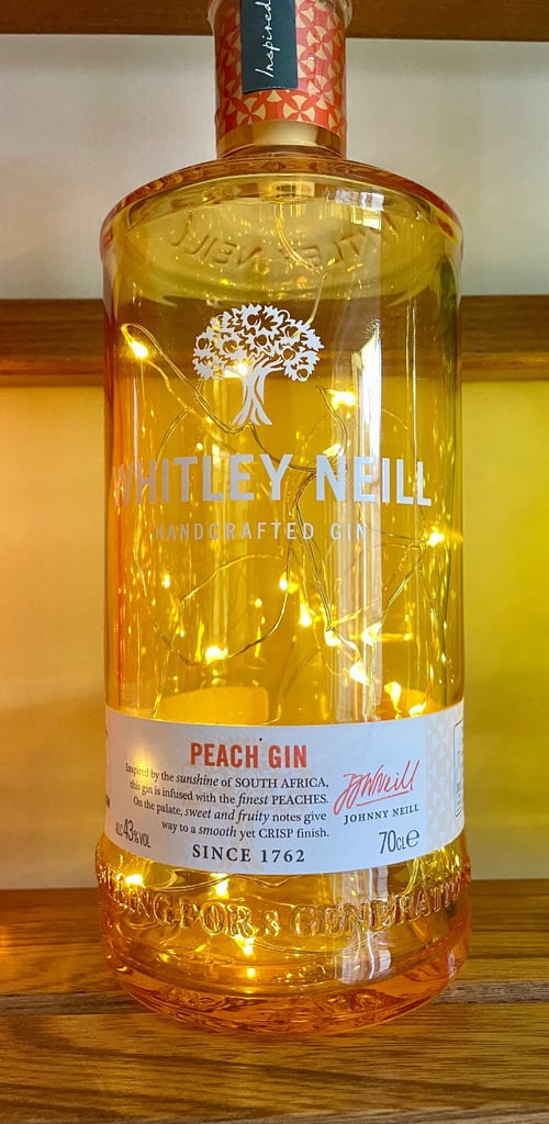 NEW Empty Whitley Neill Coloured Glass Bottle Lamps with USB Re-chargeable Fairy Lights NEW